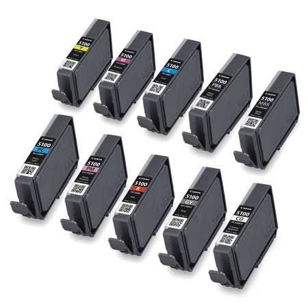 Canon Lucia PRO II PFI-5100 14.4ml Pigment Ink Tank Bundle for PRO-310 Printer