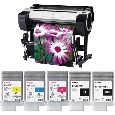 Canon imagePROGRAF iPF785 36" 5-Color Printer W/5 103ml Ink Tanks (C/M/Y/BK/MBK)