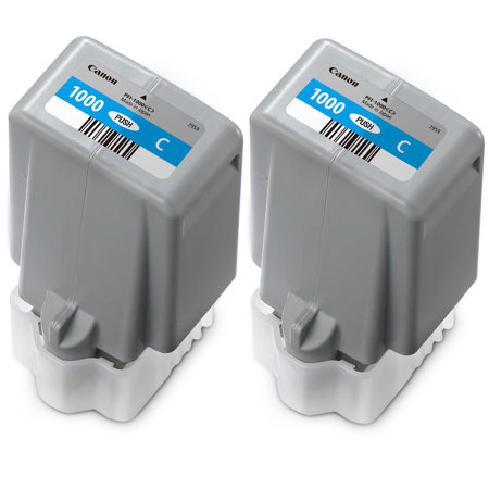 Canon 2 Pack PFI-1000 C Cyan LUCIA PRO ink for imagePROGRAF PRO-1000