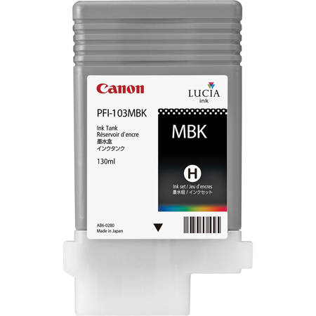 Canon PFI-103MBK Ink IPF5100/6100 Printers, Matte Black