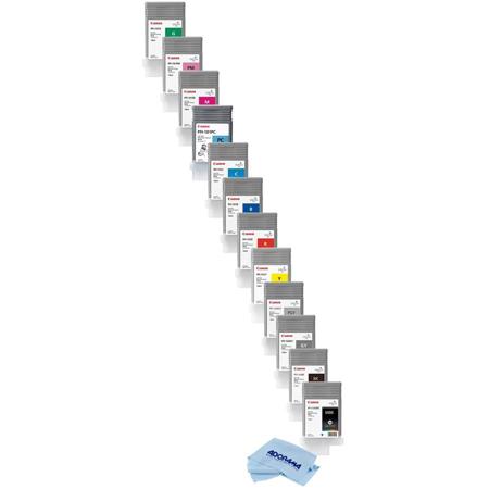Canon Complete 130ml Ink-Tank for iPF5100/iPF6100,12 Pk W/Microfiber Cleaning Cl