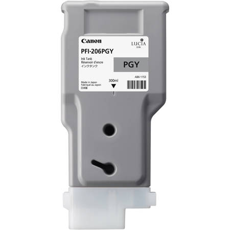 Canon PFI206 Pigment Ink Tank, Photo Gray