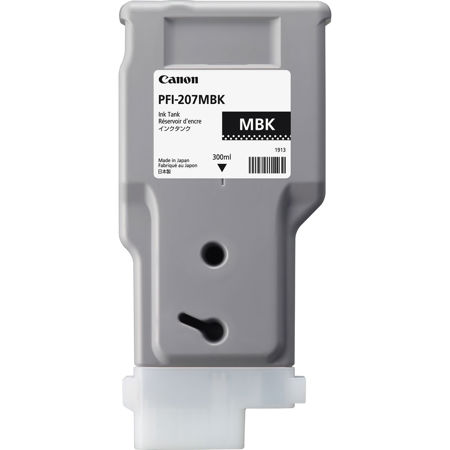Canon PFI-207 300ml Ink Tank for Canon iPF680/685/780/785, Matte Black