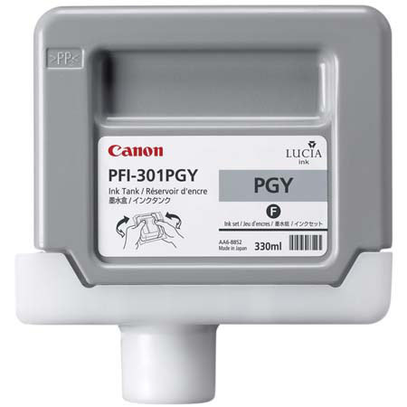 Canon PFI-301PGY Ink Tank for IPF8000, Photo Gray