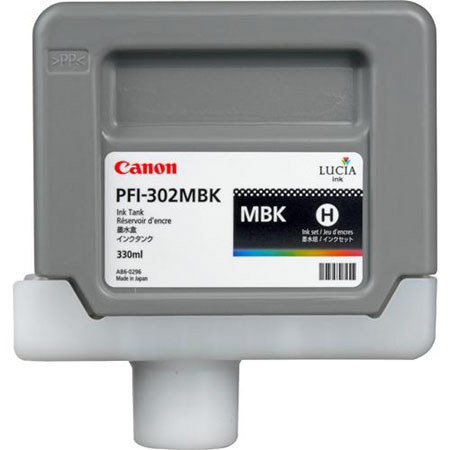 Canon Lucia PFI-302MBK Ink Tank,iPF8100/9100, Matte Blk