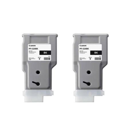 Canon 2 Pack PFI-320 300ml Pigment Ink Tank for imagePROGRAF Printers, Black