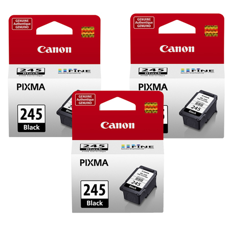 Canon PG-245 8ml Black Ink Cartridge for Select PIXMA Printers, 3-Pack ...