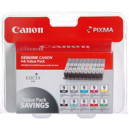 Canon PGI-9 Combo Value Multi Pack, with 10 Color Inks for PIXMA Printers