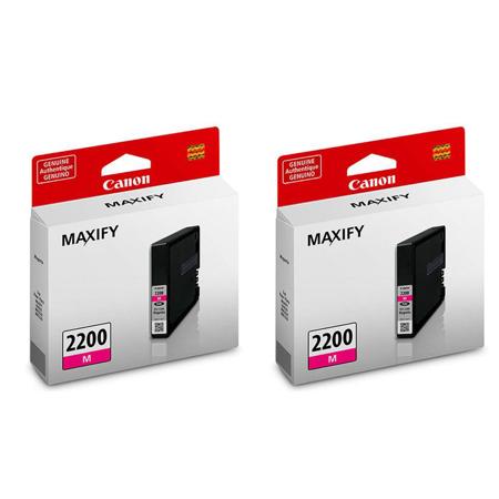 Canon 2 Pack PGI-2200 Magenta Pigment Ink Tank for Select MAXIFY Series Printers