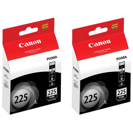 Canon PGI-225 Pigment Black Ink Tank for Select PIXMA Printers, 2-Pack