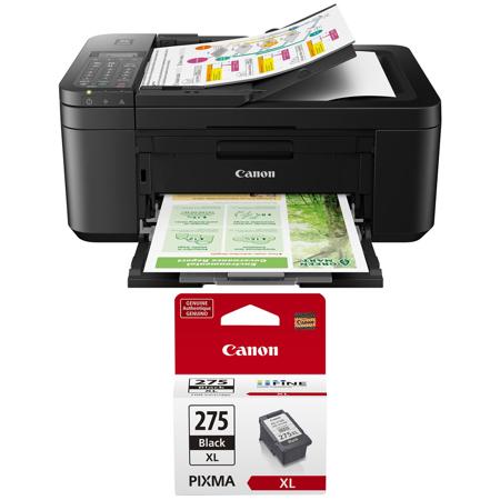 Canon PIXMA TR4720 Wireless All-In-One Inkjet Printer,Black, with Black Ink Pack