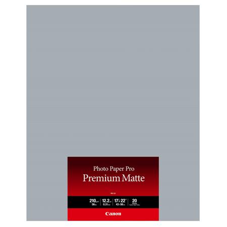 Canon 17x22" Pro Premium Matte Photo Paper, 12.2 mil, 210gsm, 20 Sheets