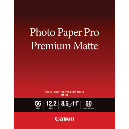 Canon Pro Premium Matte PM-101 Photo Paper, 8.5x11", 50 Sheets
