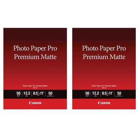 Canon 2 Pack Pro PM-101 Matte Premium Photo Paper (8.5x11), 50 Sheets  8657B004 2