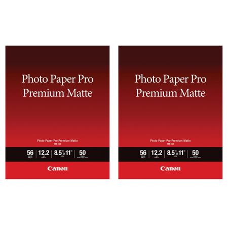 Canon 2 Pack Pro PM-101 Matte Premium Photo Paper (8.5x11), 50 Sheets  8657B004 2