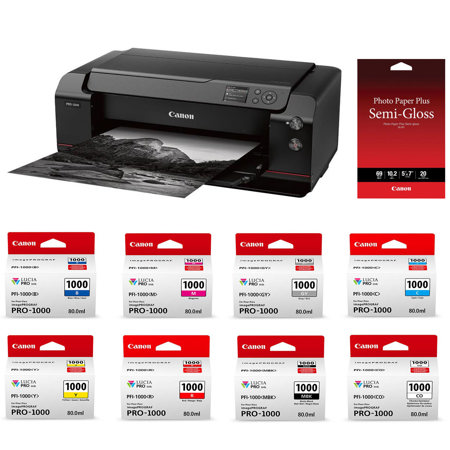 Canon imagePROGRAF PRO-1000 17" Pro Inkjet Photo Printer W/8 PFI-1000 Inks/Paper