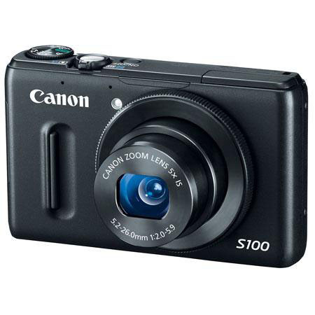 Canon PowerShot S100 12.1 MP Digital Camera, Black BUNDLE 16GB & More #5244B001