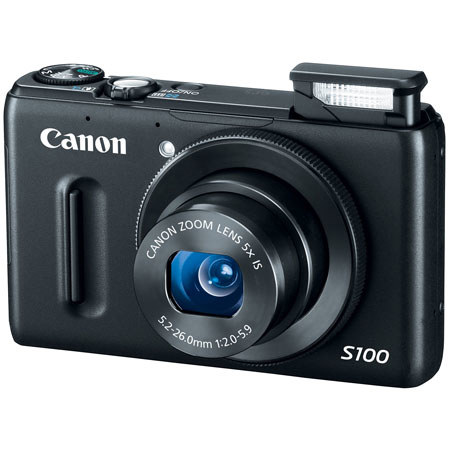 Canon PowerShot S100 12.1 MP Digital Camera - Black 5244B001 