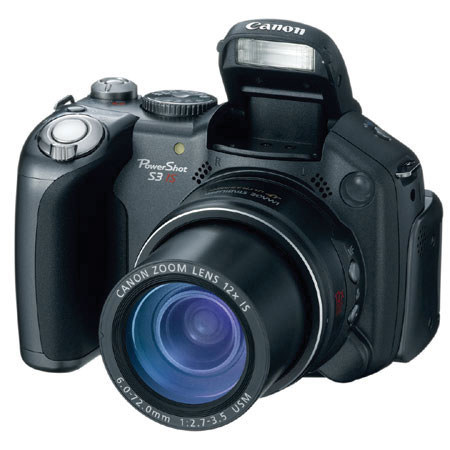 Canon Powershot S3 IS Digital Camera, 6.0 Megapixel, 12x Optical Zoom, 4x Digital Zoom, 2.0" LCD Screen - Refurbished