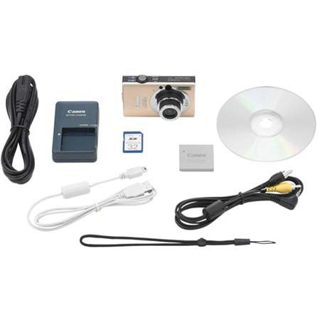 Canon Powershot SD1100 IS Digital Elph Camera, 8.0 Megapixel, 3x Optical Zoom, 4x Digital Zoom, 2.5" LCD Display, Gold