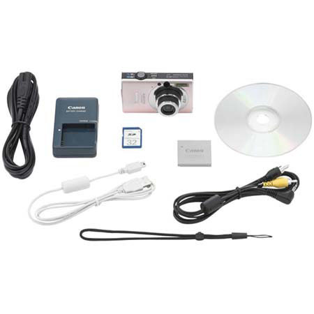 Canon Powershot SD1100 IS Digital Elph Camera, 8.0 Megapixel, 3x Optical Zoom, 4x Digital Zoom, 2.5" LCD Display, Pink