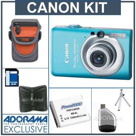Canon PowerShot SD1200 IS Dig Elph Cam Kit w/8GB SD Crd