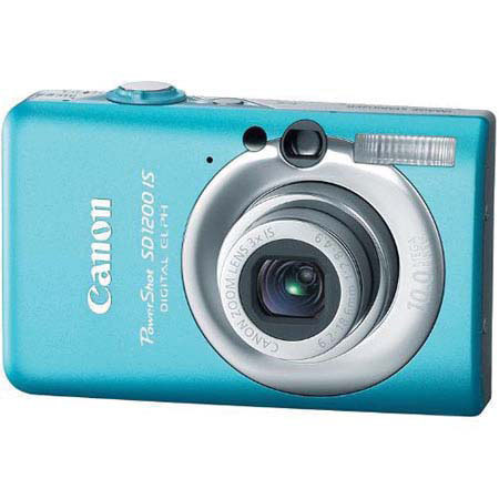 Canon PowerShot SD1200 IS ELPH Camera, 4GB SD Card Blue