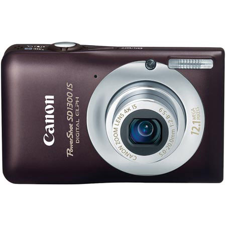 Canon Powershot SD1300 IS Digital Elph Camera, Brown
