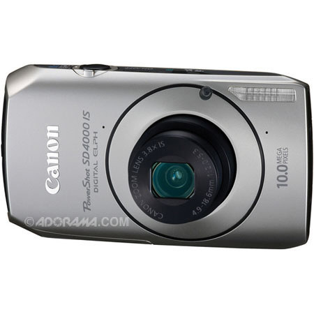Canon PowerShot SD4000 IS ELPH Camera Kit, 4GB, Slv