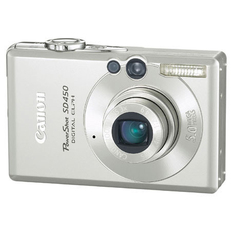 Canon Powershot SD450 Digital Elph Camera, 5.0 megapixel, 3x Optical Zoom, 4.0 Digital Zoom, 2.5" LCD Screen