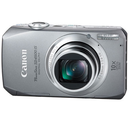 Canon PowerShot SD4500 IS Refurbished Camera, Silver