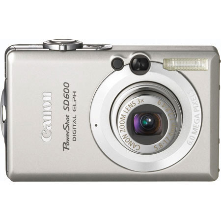 Canon Powershot SD600 Digital Elph Camera, 6.0 megapixel, 3x Optical Zoom, 4.0x Digital Zoom, 2.5" LCD Screen