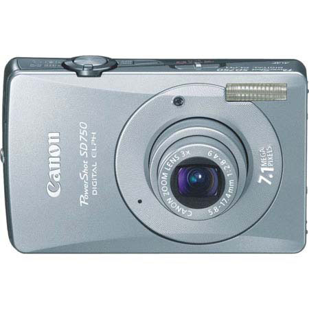 Canon PowerShot SD750 Refurbished ELPH Camera, Silver