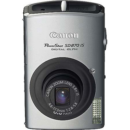 Canon Powershot SD870-IS Digital Camera, 8.0 Megapixel, 3.8x Optical, 4x Digital Zoom, 3" LCD Screen - Black