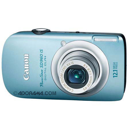 Canon PowerShot SD960IS ELPH Camera Bundle, Blue, 8GB