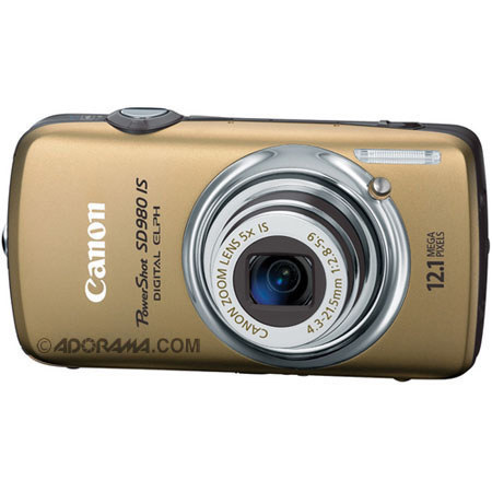 Canon PowerShot SD980IS ELPH Camera Bundle, Gold, 8GB