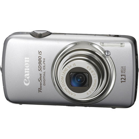 Canon PwrShotSD980ISCompact Dgt ELPH Camera Kit,Silver
