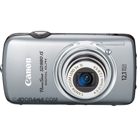 Canon PowerShot SD980IS Digital ELPH Camera, Silver