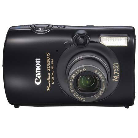 Canon PowerShot SD990 IS Dig ELPH Camera, Black-Refurb