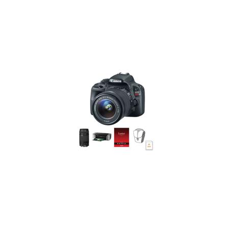 Canon EOS Rebel SL1 Black DSLR 2 Lens Bundle w/Accessory Pack (See Details)