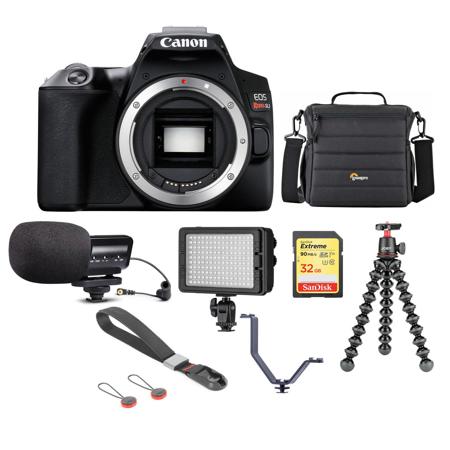 Canon EOS Rebel SL3 DSLR Body - Black With Accessory Bundle
