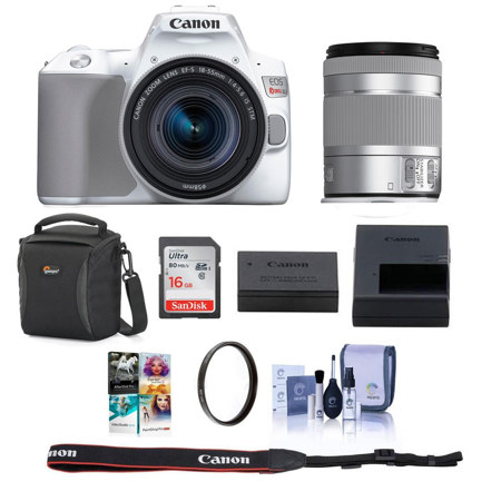 Canon EOS Rebel SL3 DSLR Camera with EF-S 18-55mm f/4-5.6 Lens White W/Acc Kit