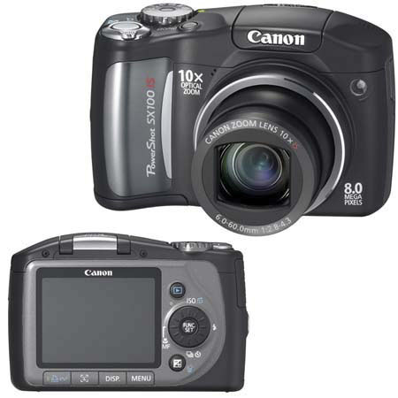 Canon Powershot SX100 IS Black Camera Kit, with 2 GB SD Memory Card, Camera Bag, Table Top Tripod, EZ Digital Photography Guide