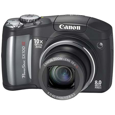 Canon Powershot SX100 IS Digital Camera Kit,Blk, Refurb