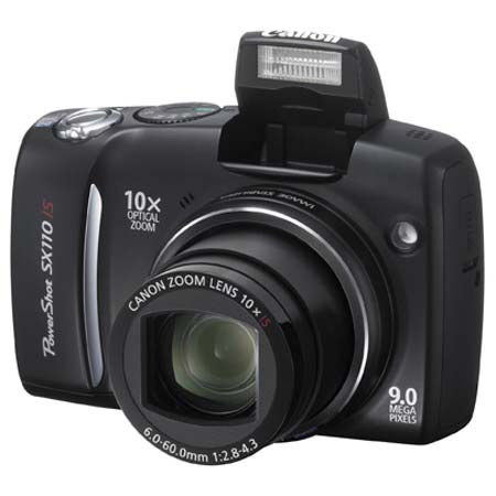 Canon Powershot SX110 IS 9 MP Dig Cam,10x Optical,Black