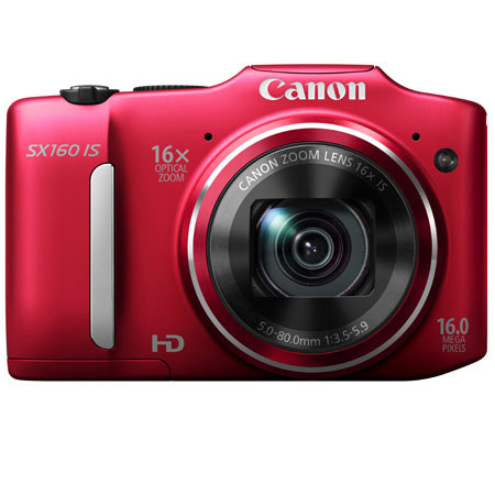 Canon PowerShot SX160 IS Digital Camera, Red