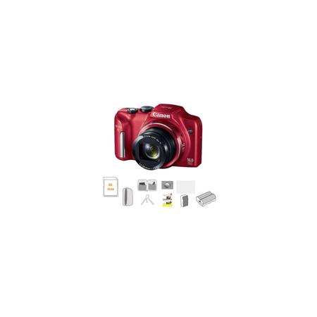 Canon PowerShot SX170 IS Digital Camera RED with Accessory Kit C