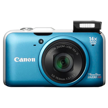 Canon PowerShot SX230 HS Digital Camera, Blue -BUNDLE B- w/4GB + #5044B001