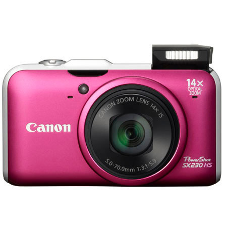 Canon PowerShot SX230 HS Digital Camera, RED -BUNDLE- w/8GB + More #5045B001
