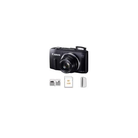 Canon PowerShot SX280 HS Digital Camera, Black - Bundle A (See Details)